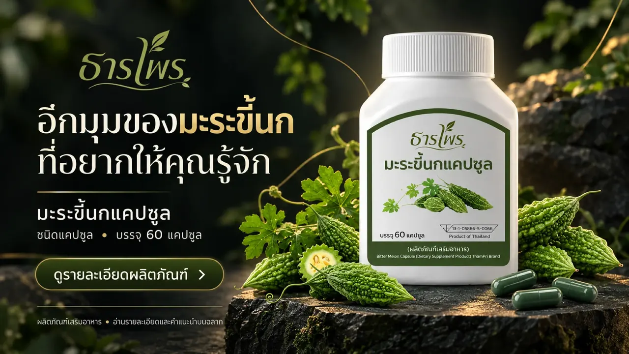 ธารไพร มะระขี้นกแคปซูล บรรจุ 60 แคปซูล