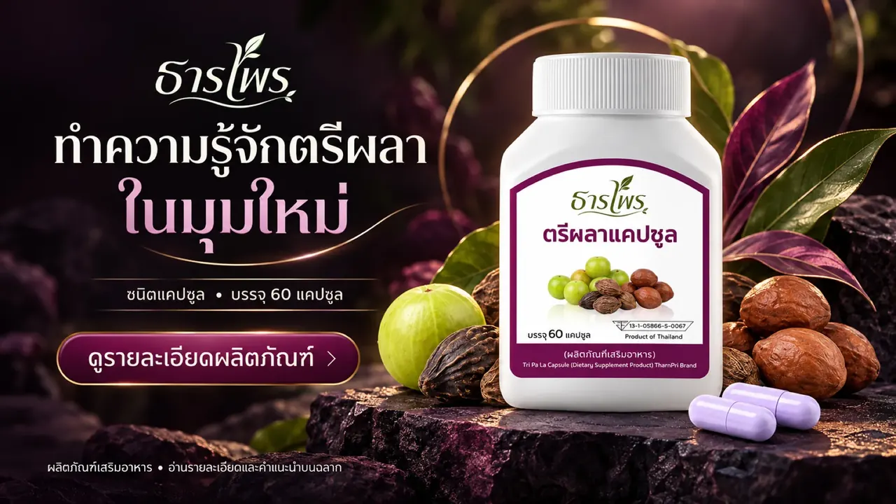 ธารไพร ตรีผลาแคปซูล บรรจุ 60 แคปซูล